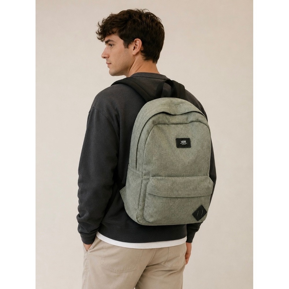 Vans Old Skool Backpack Grey‎ Heathered Off The Wall School Bag